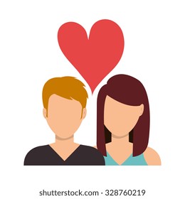 Romantic couple in love design ,vector graphic eps10.