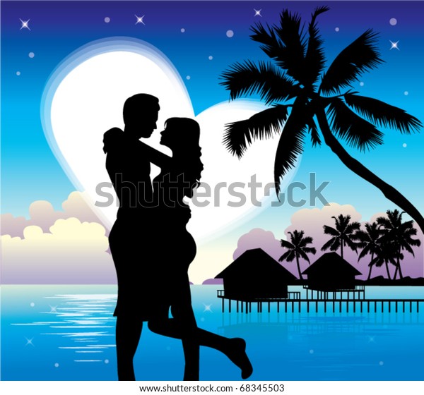 Romantic Couple On Beach