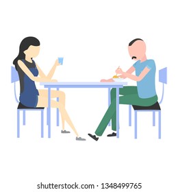 Romantic couple on a white background
