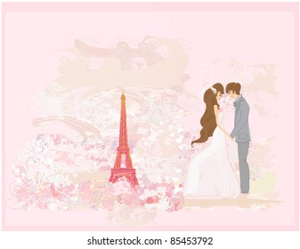 Romantic couple in Paris