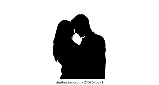 romantic couple silhouette valentine's day 3