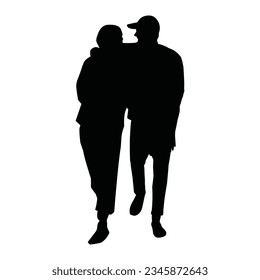 romantic couple silhouette. silhouette of couple at wedding