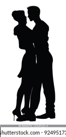 romantic couple silhouettes