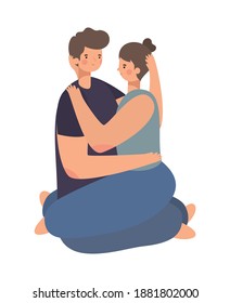 diseño de ilustraciones vectoriales de pareja romántica