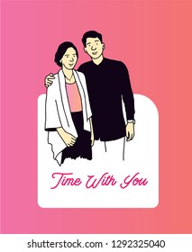Romantic couple in talk