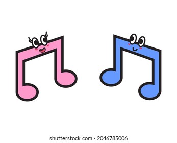 romantic couple tone icon make music with love