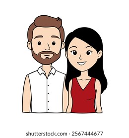 Romantic Couple Valentine Vector Illustration Bundle

