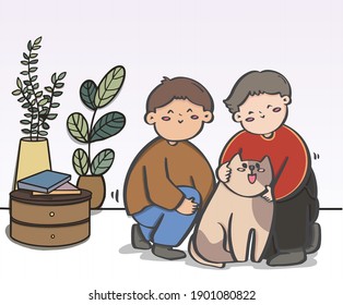 Romantic couples, Bundle transgender romantic partners, spend time together and their dogs.