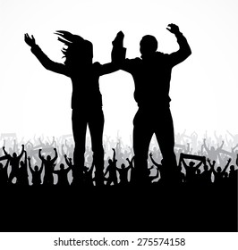 Romantic couples silhouettes