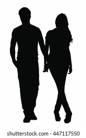 Romantic couples silhouettes