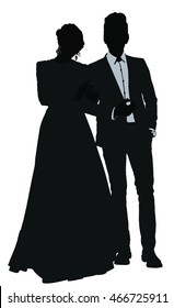 Romantic couples silhouettes