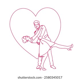 
Romantic couples in valentine's day