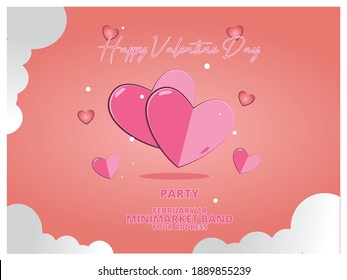 Tarjetas de San Valentín, volantes, folletos, plantillas de menú. Ilustración vectorial. taza de café con forma de corazón en forma de espuma sobre un patrón cardíaco rosado sin fisuras con título y texto de muestra.