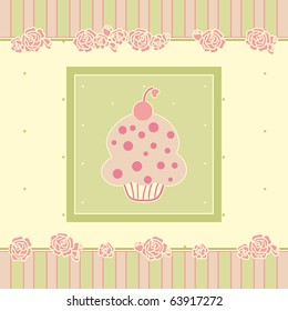 carta de cupcake romántico