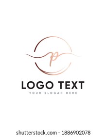 A Romantic And Cursive Handwritten Letter Type P Logo Template, Vector Logo For Business And Company Identity 