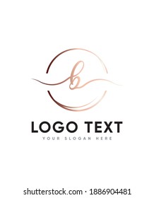 Ein romantisches und kuratiertes, handgeschriebenes Briefpapier vom Typ B Logo-Vorlage, Vektorlogo für Geschäfts- und Firmenidentität 