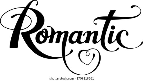 Romantic Custom Calligraphy Text Stock Vector (Royalty Free) 1709119561 ...