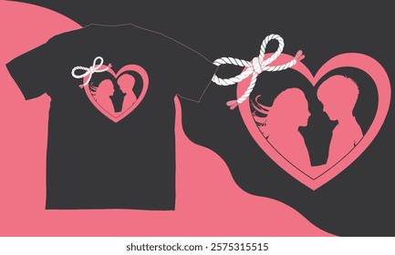 Romantic Cute Couple Love T-shirt design Lovers t-shirts Stylish Couple T-Shirt Design for Lovebirds Valentine’s Day t-shirt designs 