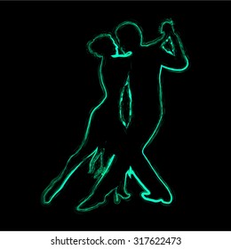 Romantic dancing couple