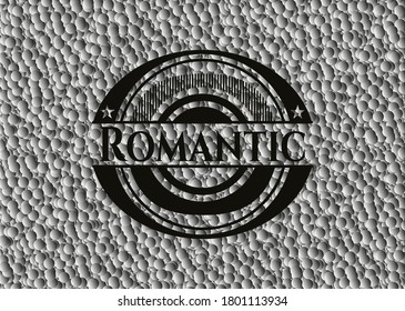 Emblema oscuro romántico con fondo de burbujas. Ilustración vectorial. Detallado. 