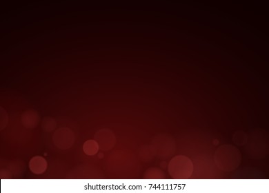 Romantic dark red background. Red shine. Glare bokeh bottom. Celebratory background. Abstract light background. Vector illustration