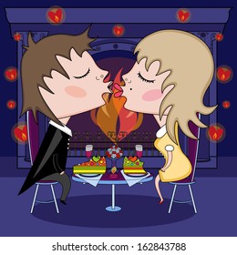 romantic date on Valentine's Day
