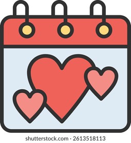 Romantic date Outline Filled Style Icon