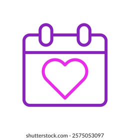 Romantic Date Planner Calendar Icon