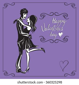 Romantic date. Sketch drawing vector. Valentines day. Can be used for banners, cards, covers, etc.
