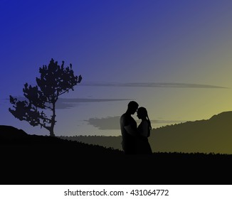Romantic date. Wedding concept.