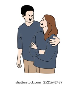 Um romântico namoro ilustração vetor