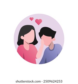 Romantic Valentine’s Day Icon Set for Lovers