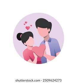 Romantic Valentine’s Day Icon Set for Lovers