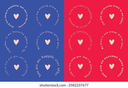 Romantic Valentine’s Day Love Quote Stickers – Heartfelt Typography Design