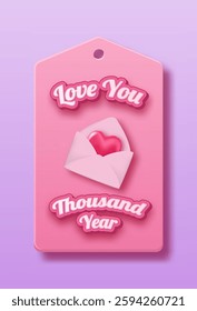 Romantic Valentine’s Day, Love You Thousand Year, Gift Cards for Long-Distance Couples