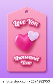 Romantic Valentine’s Day, Love You Thousand Year, Gift Cards for Couples
