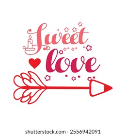 A romantic Valentine’s Day T-shirt design with heart-shaped patterns, roses, and playful Cupid arrows. Featuring a sweet message like "Be Mine" or "Love Forever" in elegant script fonts, complemented 