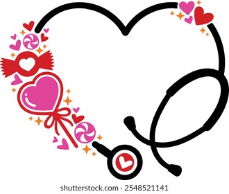 A romantic Valentine’s Day vector featuring hearts, roses, and cupid arrows in soft pink, red, and white tones. Perfect for cards, invitations, social media, or prints.