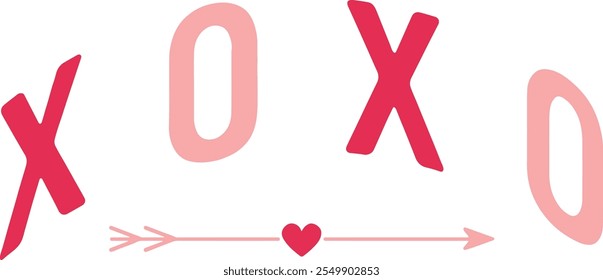 A romantic Valentine’s Day vector featuring hearts, roses, and cupid arrows in soft pink, red, and white tones. Perfect for cards, invitations, social media, or prints.