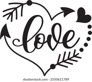 A romantic Valentine’s Day vector featuring hearts, roses, and cupid arrows in soft pink, red, and white tones. Perfect for cards, invitations, social media, or prints.