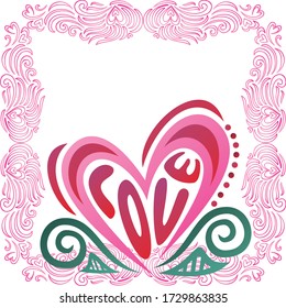 Romantic decorative background. Vector illustration