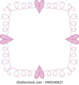 Romantic decorative background. Vector illustration