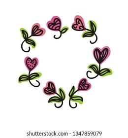 Romantic decorative element. Vector illustration