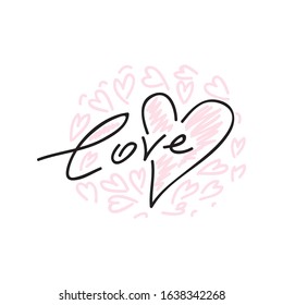 Romantic decorative element. Vector illustration