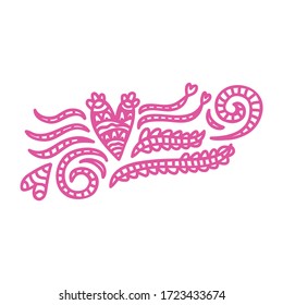Romantic decorative element. Vector illustration