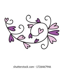 Romantic decorative element. Vector illustration