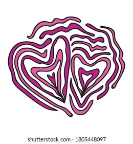 Elementos decorativos románticos. Ilustración del vector