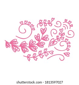 Romantic decorative element. Vector illustration