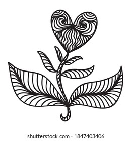 Romantic decorative element. Vector illustration