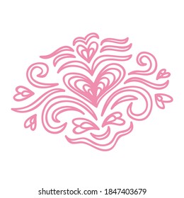 Romantic decorative element. Vector illustration